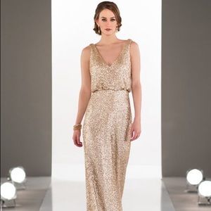 Sorella Vita Silver Sequin Gown